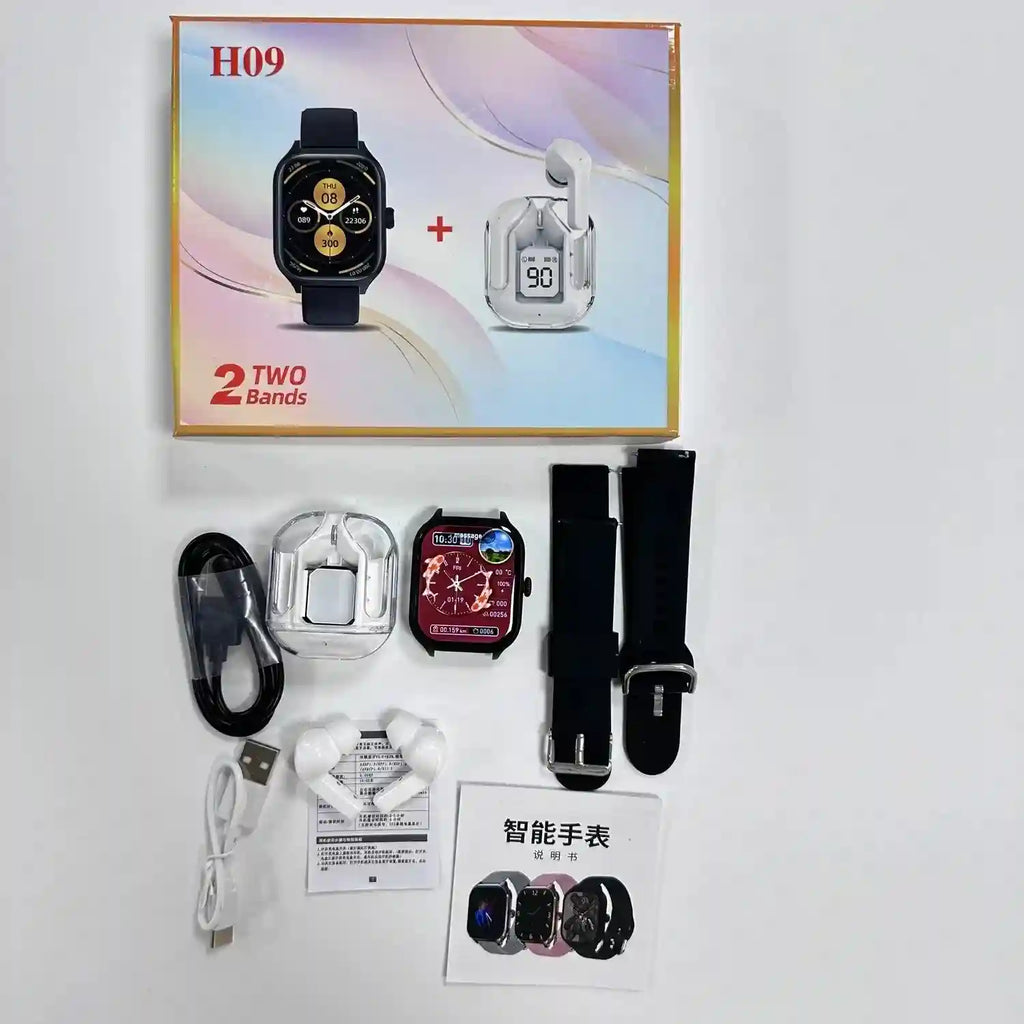 H09 Smart Watch with TWS Wireless Earbuds Combo by Tidesmit Tidesmit