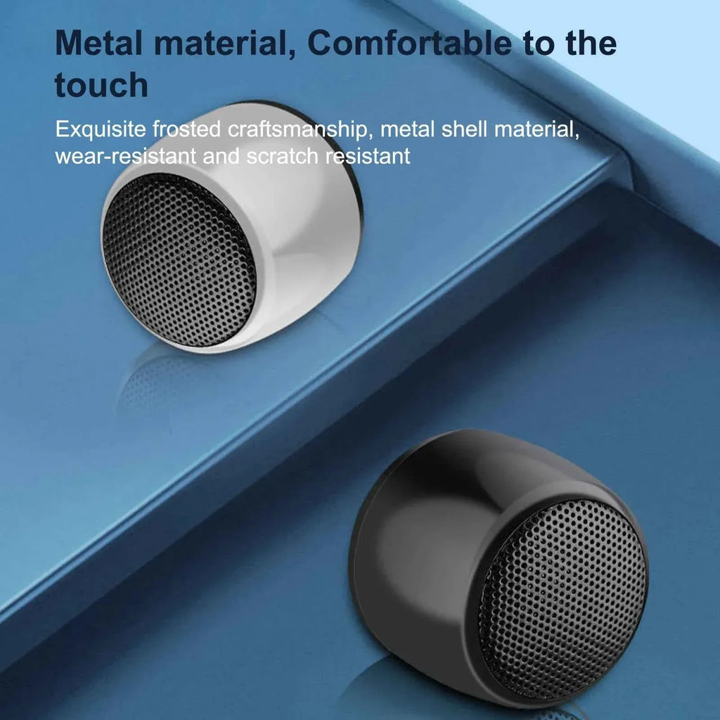 Portable Bluetooth Speaker | Compact Metal Wireless Bass | Mini Red My Store
