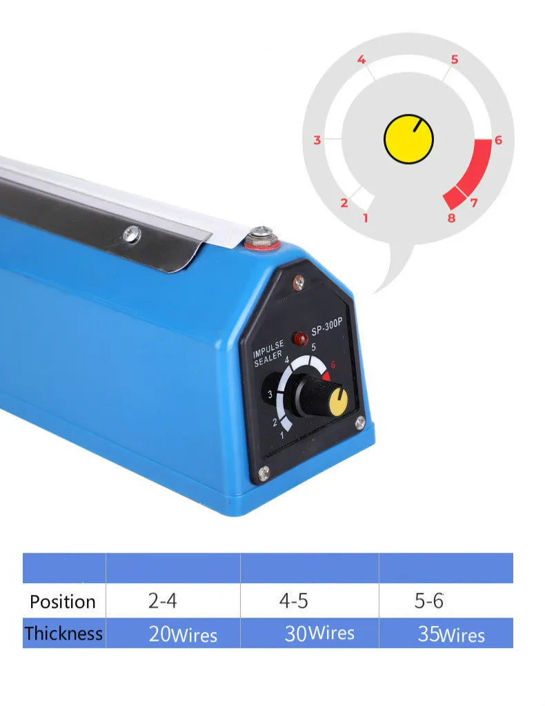 110V 220V 350W Portable Sealer 300mm Machine Electric Food Vacuum Heat Manual Kitchen Tool Sealing Household Vacuum Food Packing