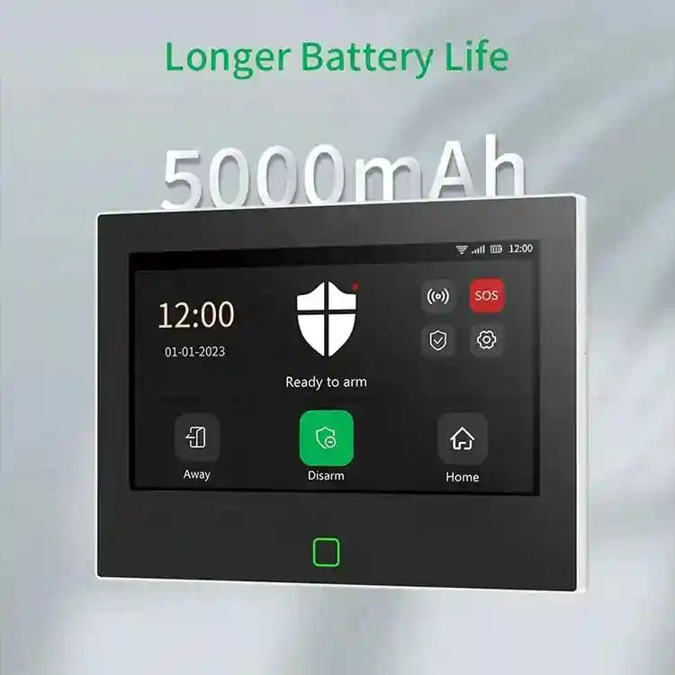 Smart Home Security Alarm System 4G WiFi - 7 Inch Touch Screen Tidesmit