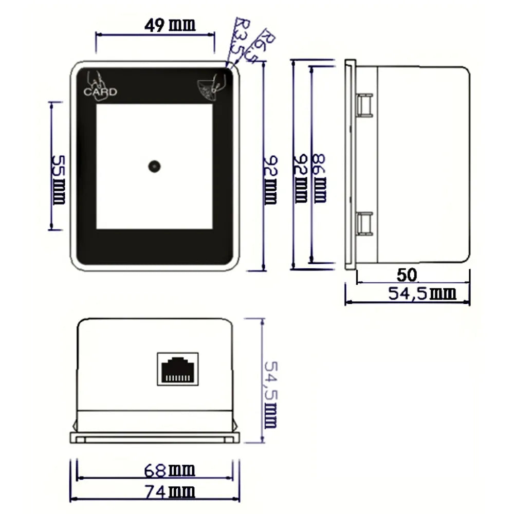 Wiegand Fixed Mount Embedded 2D Barcode Scanner Module Engine Qr Code Reader For Parking Access Control System