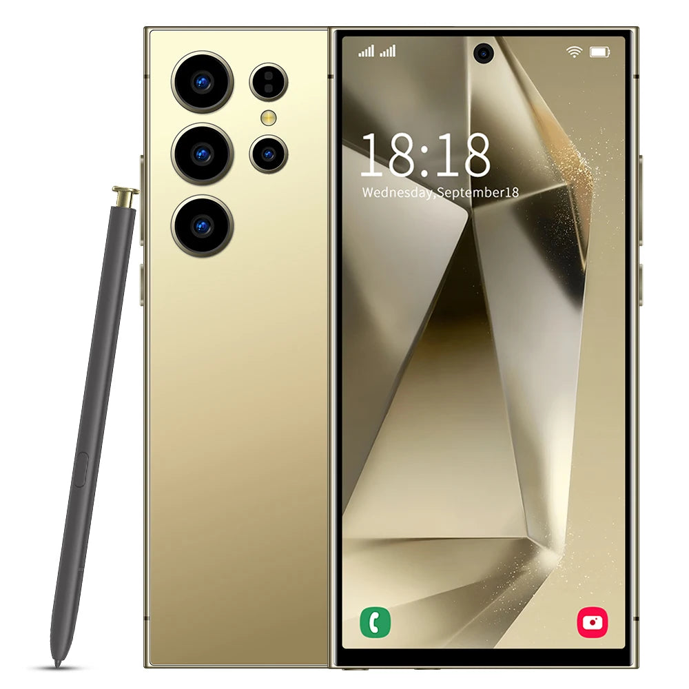 5G Smartphone 16GB RAM 1TB Storage - AMOLED Display & Dual SIM Gold 16g 1TB Tidesmit