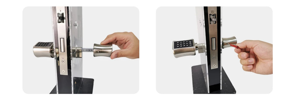 V1 Pro+ Version Adjustable TUYA or TTLock APP Fingerprint Password Digital RFID Card Cylinder Smart Door Lock for Home Hotel