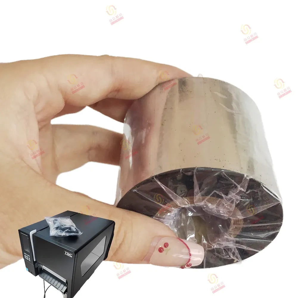 90mm 100mm 110mm 1inch Core Black Wax Barcode Thermal Transfer Ribbon TTR OEM