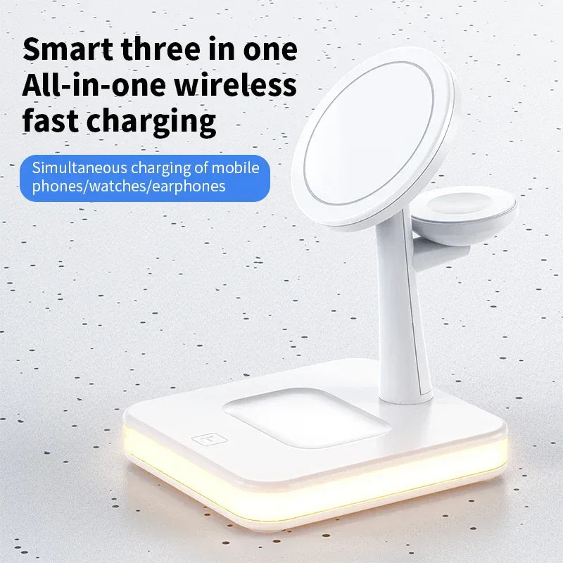 4-in-1 Wireless Charger Stand - 15W Fast Charging Station for Devices Tidesmit