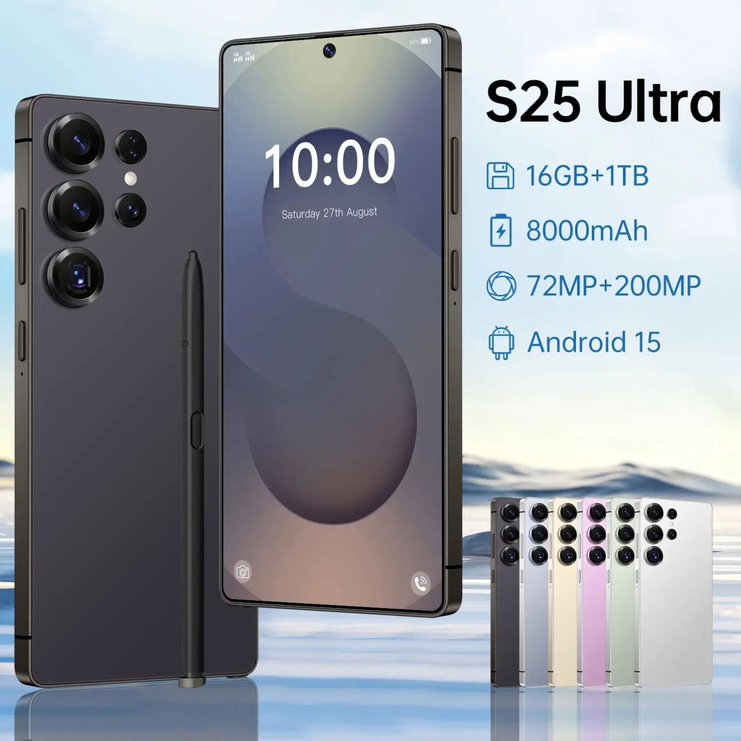 S25 Ultra 5G Smartphone 16GB RAM 1TB ROM - Reliable High-Capacity Performance Tidesmit