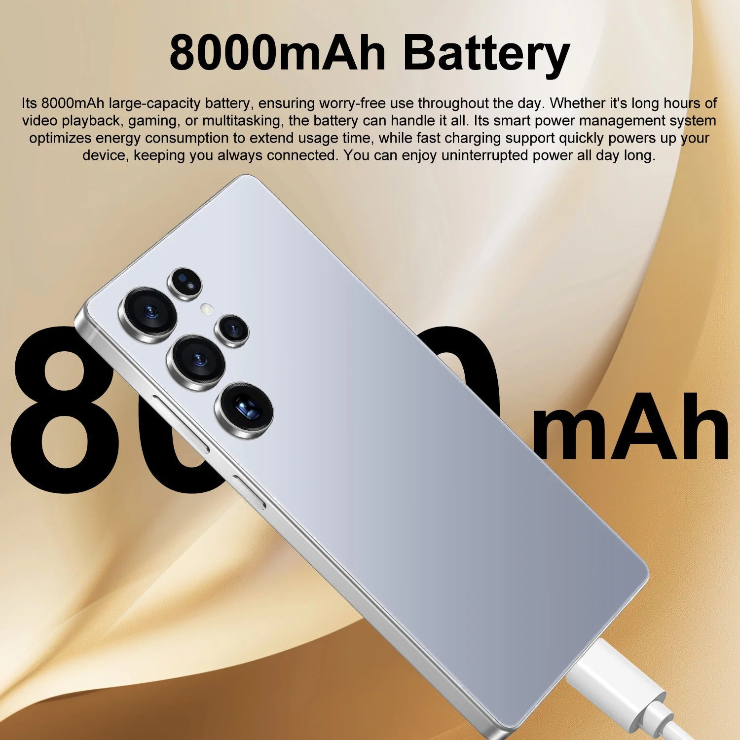 New S26 Ultra Original 5G Smartphone 7.3-Inch HD Screen 16GB+1TB Dual Card 72+108MP HD Beauty Camera Spanish Operating Language
