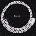 Custom Moissanite Heavy Silver Chain for Men 13mm-22mm Width S925 Solid Rose Gold Plated VVS Moissanite Diamond Cuban Link Chain