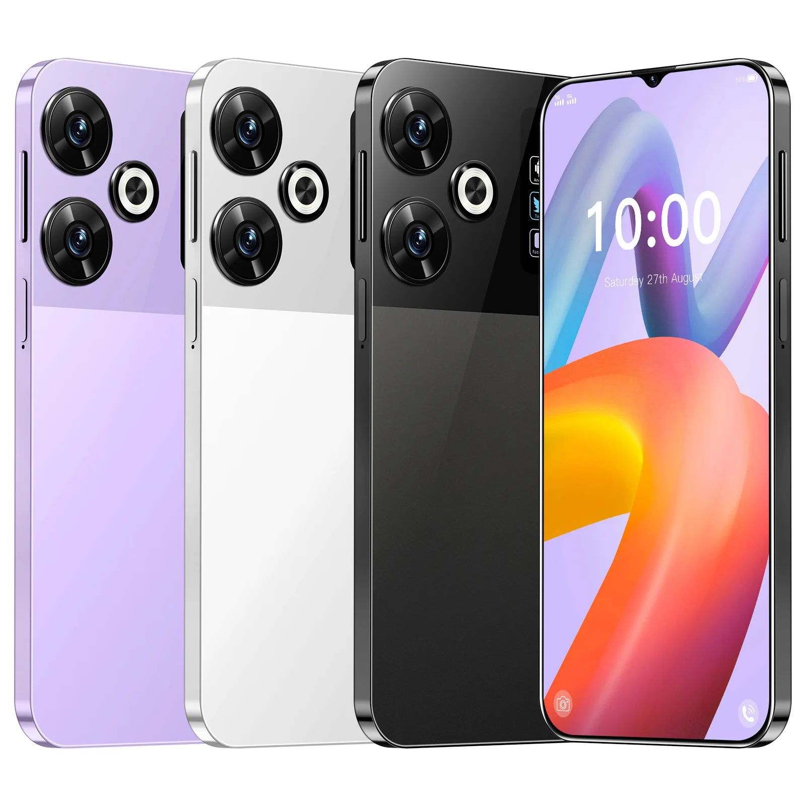 Tidesmit 5G Smartphone, 7.3-Inch Display, 16GB RAM, 1TB Storage - Gray Tidesmit