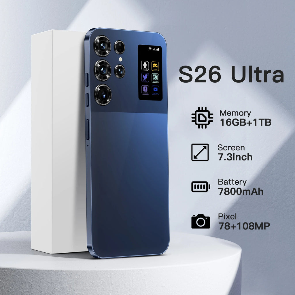 S26 Ultra 5G Smartphone 16GB RAM 1TB Storage Android 15 Tidesmit
