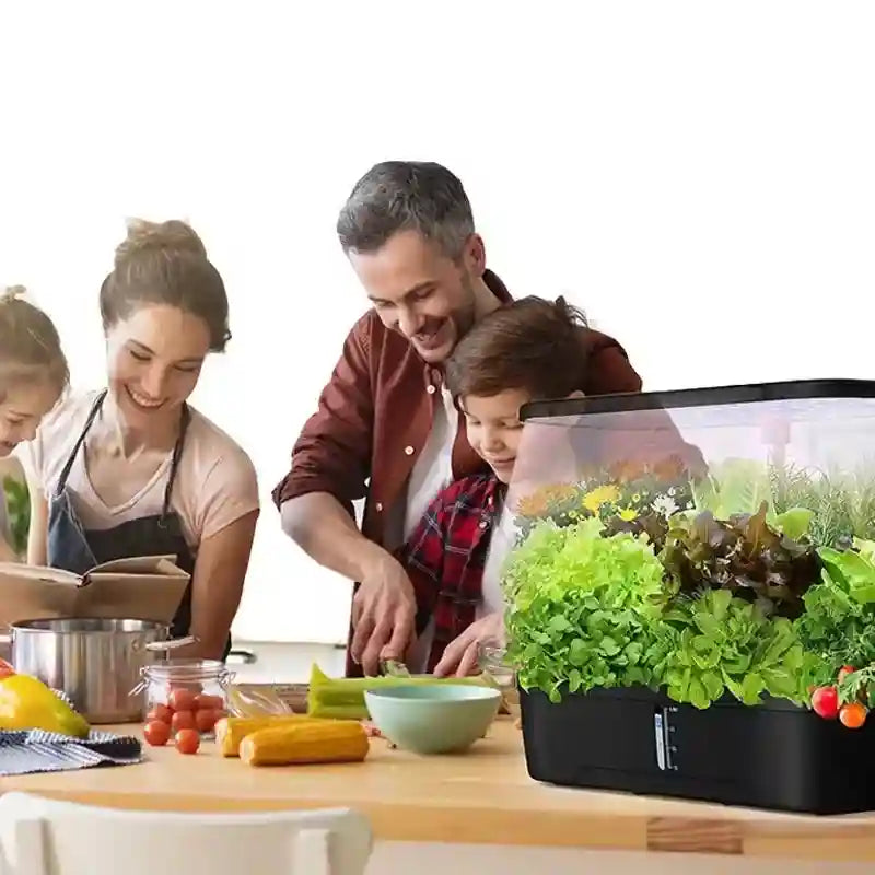 12 Pod Smart Hydroponic Indoor Garden with LED Grow Light Tidesmit