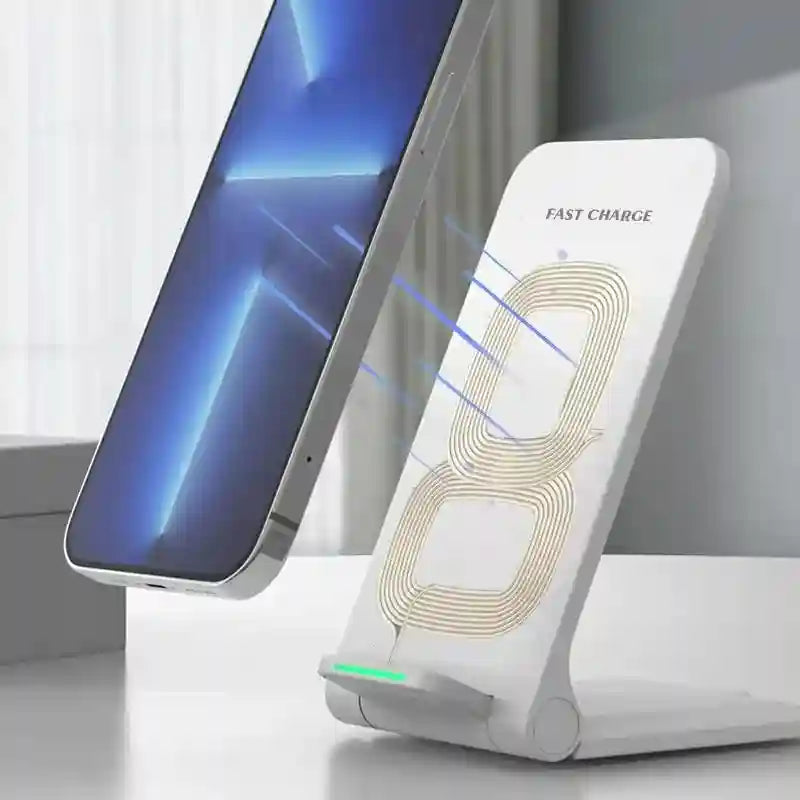 15W Foldable Wireless Charger Stand - Qi Certified Fast Charging Tidesmit