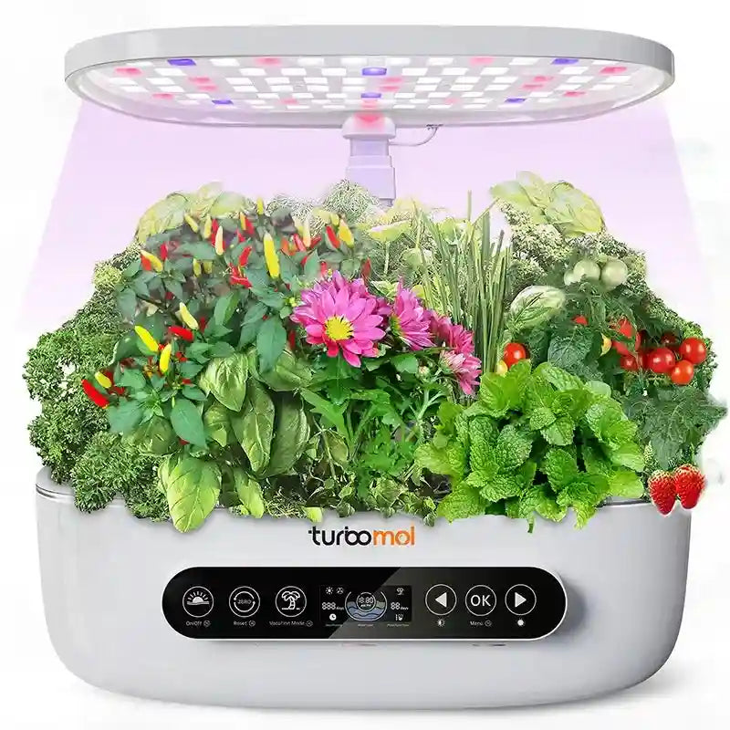 Hydroponic Growing System 12 Pods | 24W Full Spectrum LED Smart Garden 24 Full Spectrum Tidesmit