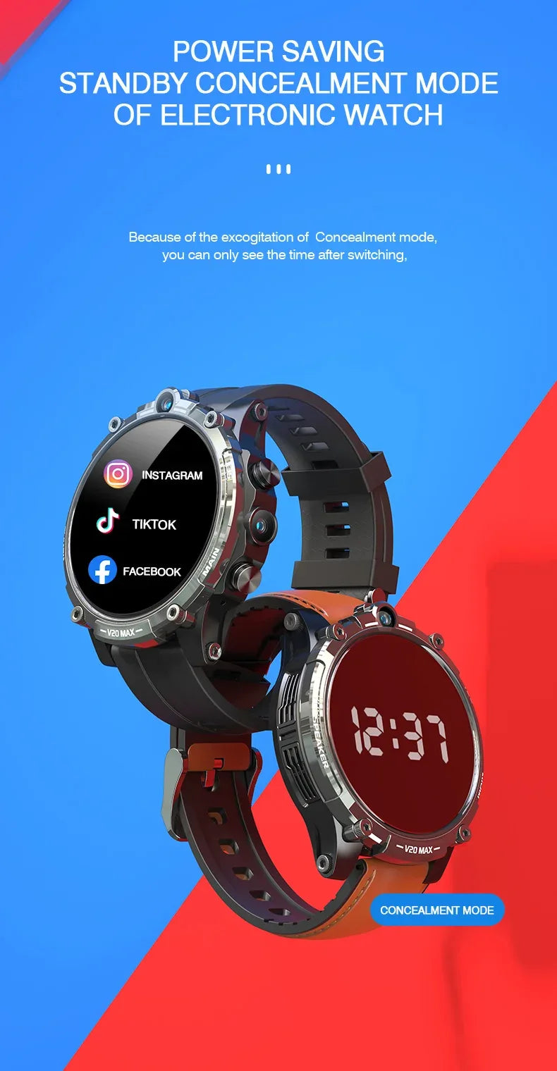 V20 4G Android Smartwatch with GPS, Wi-Fi & Fitness Tracker - Black My Store