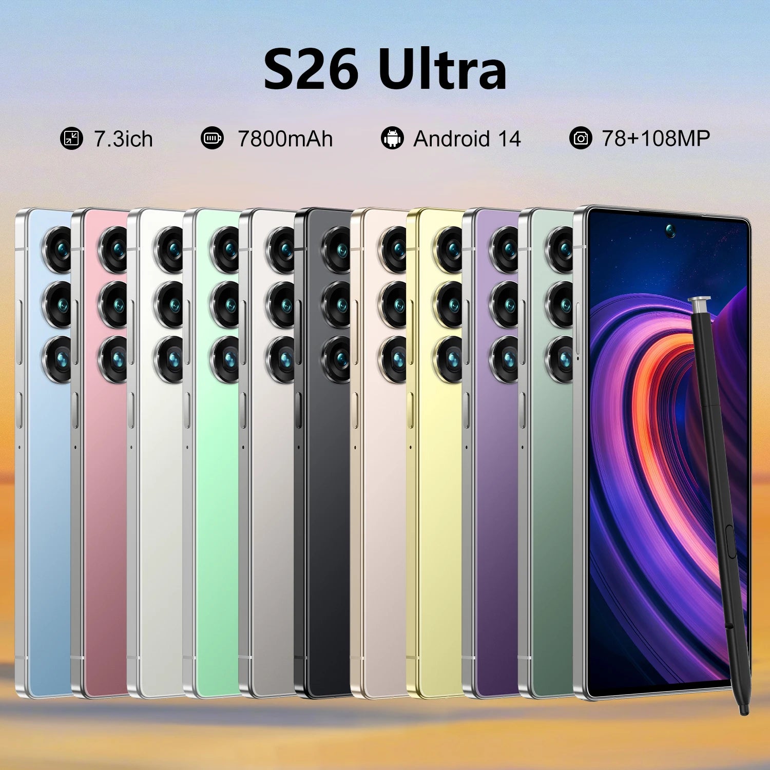 S26 Ultra 5G Smartphone, 1TB Storage, 16GB RAM, Dual SIM Tidesmit