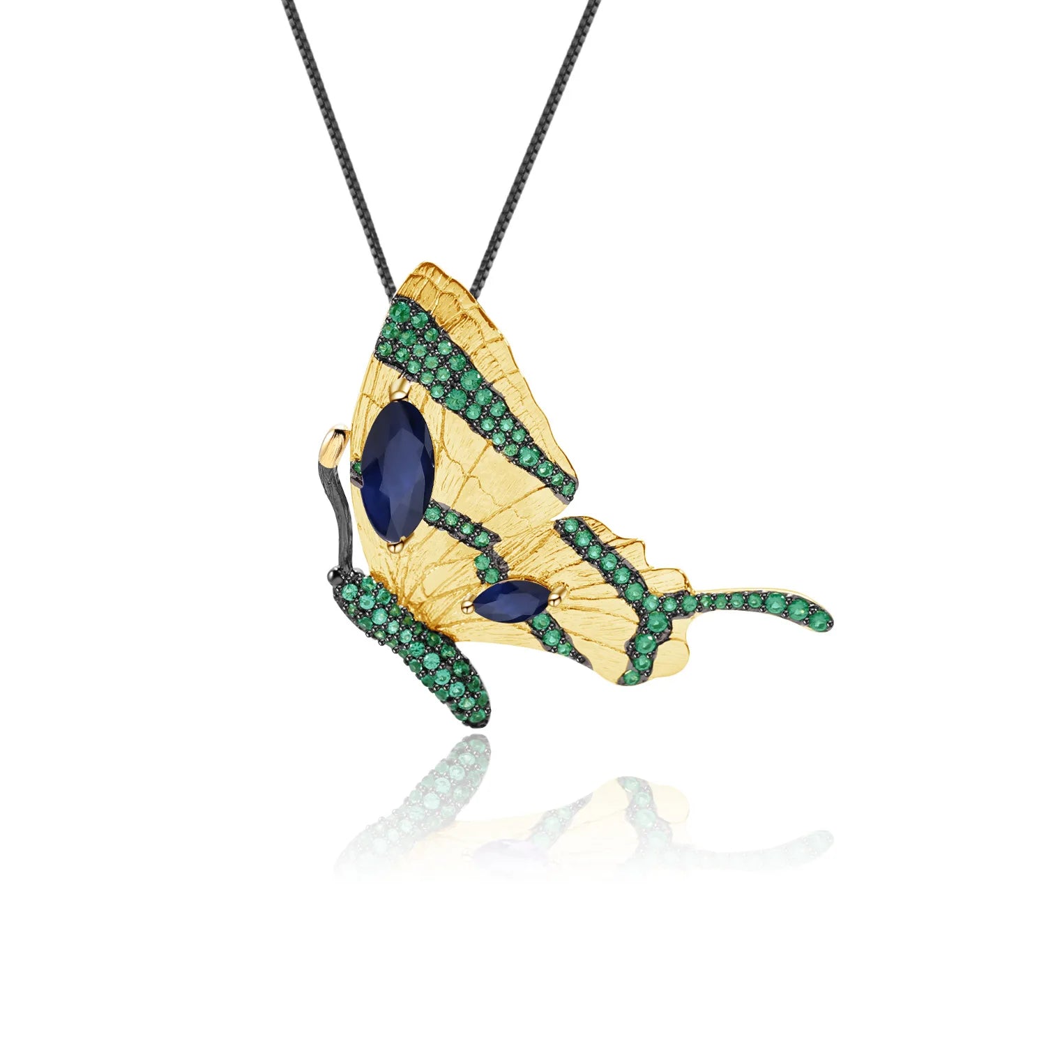 TIANSHE Designer Women's Pendant Dual-Purpose Butterfly Brooch Design High-end Vintage S925 Pure Silver Jewelry