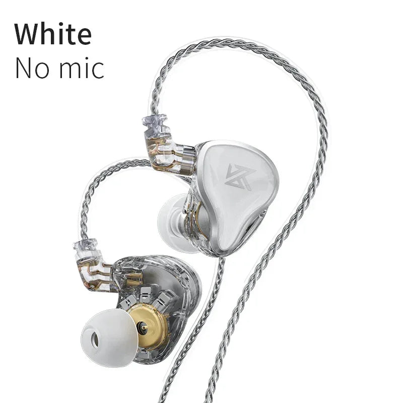 16-Driver HiFi In-Ear Monitors with Bass Focus by Tidesmit Silver white No Mic Tidesmit
