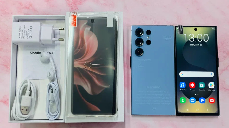 New S25 Ultra 5G smartphone with 22GB RAM and 2TB storage, featuring an HD screen and dual SIM Android performance.