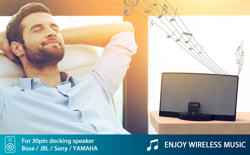 30 Pin Bluetooth Adapter for Bose SoundDock - Wireless Audio Receiver Tidesmit