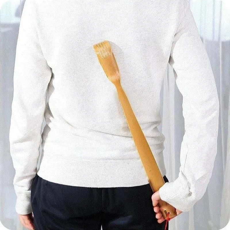 Bamboo Back Scratcher – Ergonomic Massage Stick for Muscle Relief Back Massage Instrument Tidesmit
