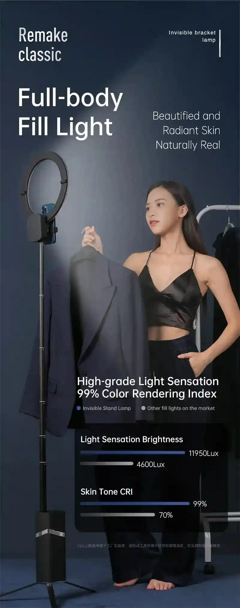 Portable LED Ring Light for Content Creation - YY-1 Pink/Black Tidesmit
