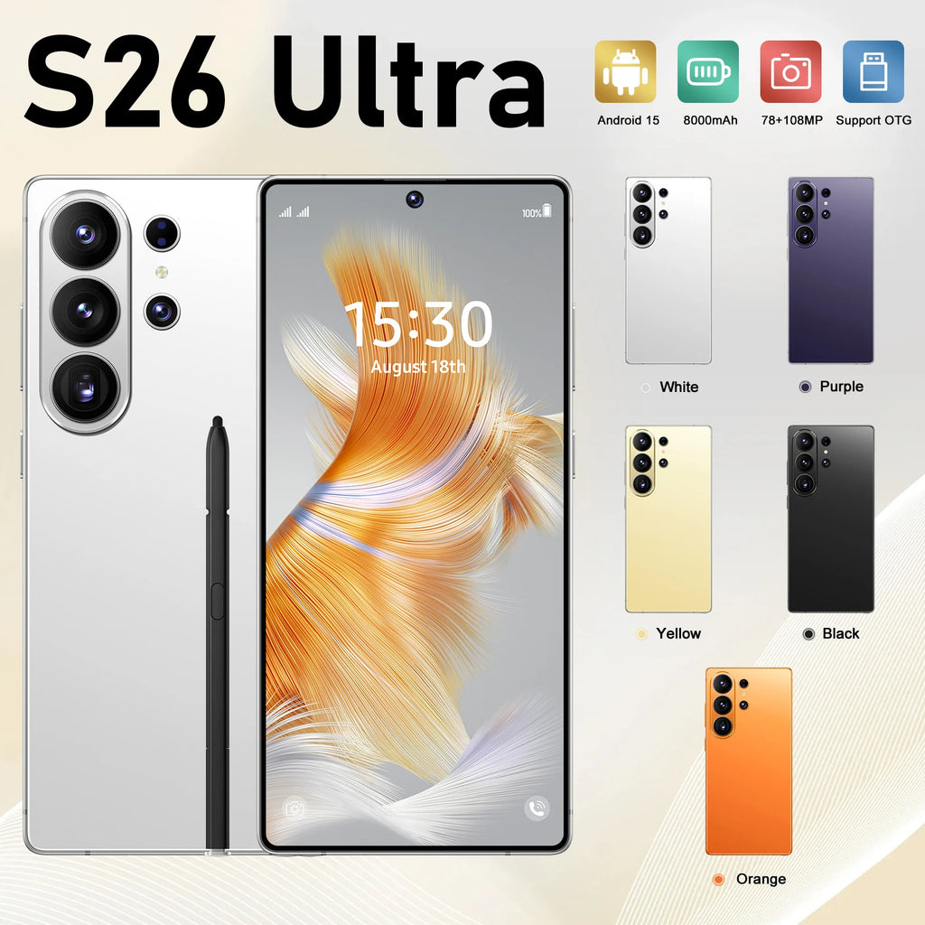 Factory Low Price S26 Ultra Hot Sale Phone with High-Definition Photography Dual-SIM 5G