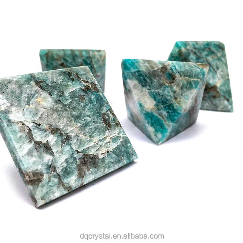 Wholesale Natural Healing Amazonite Pyramid Green Crystal Egypt Pyramid Paperweight for Decoration and Gifts