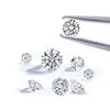Small cluster of loose lab grown diamonds with round brilliant shapes