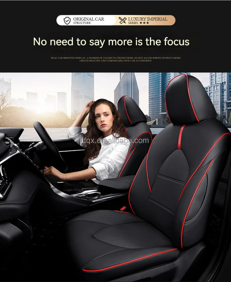 Car Seat Covers for Toyota Camry 2018-2024 Seat Covers Full Set Luxury Leather Car Accessories Waterproof Car Seat Protector