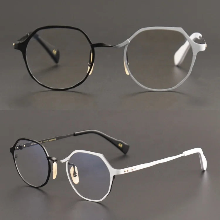 Luxury Quality Private Label Solid Pattern Titanium Full-Rim Lightweight Optical Frames Fashion Eyewear Wholesale