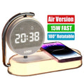 3-in-1 Portable Charger: Fast Charging Power Bank & Alarm Clock - White White Tidesmit