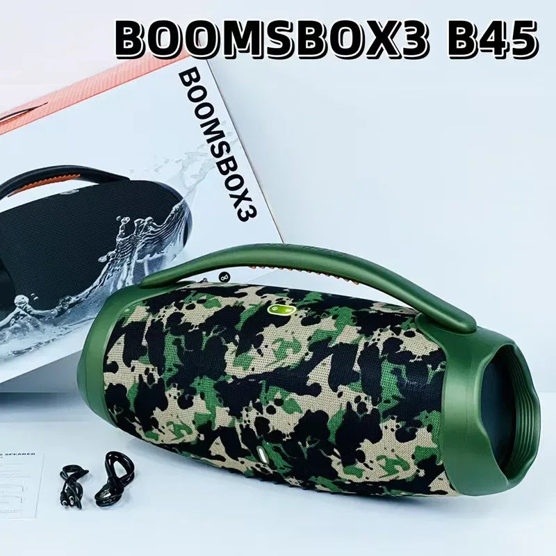 Portable Bluetooth Speaker 80W Heavy Bass - Black Waterproof Wireless Audio My Store