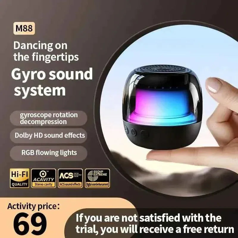 Portable Bluetooth Speaker | Waterproof 360 Wireless Audio - Gold/Black My Store