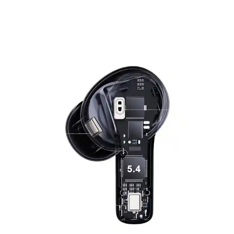Wireless ANC Earbuds | Hybrid 6-Mic Noise Cancelling | Tidesmit Black Tidesmit