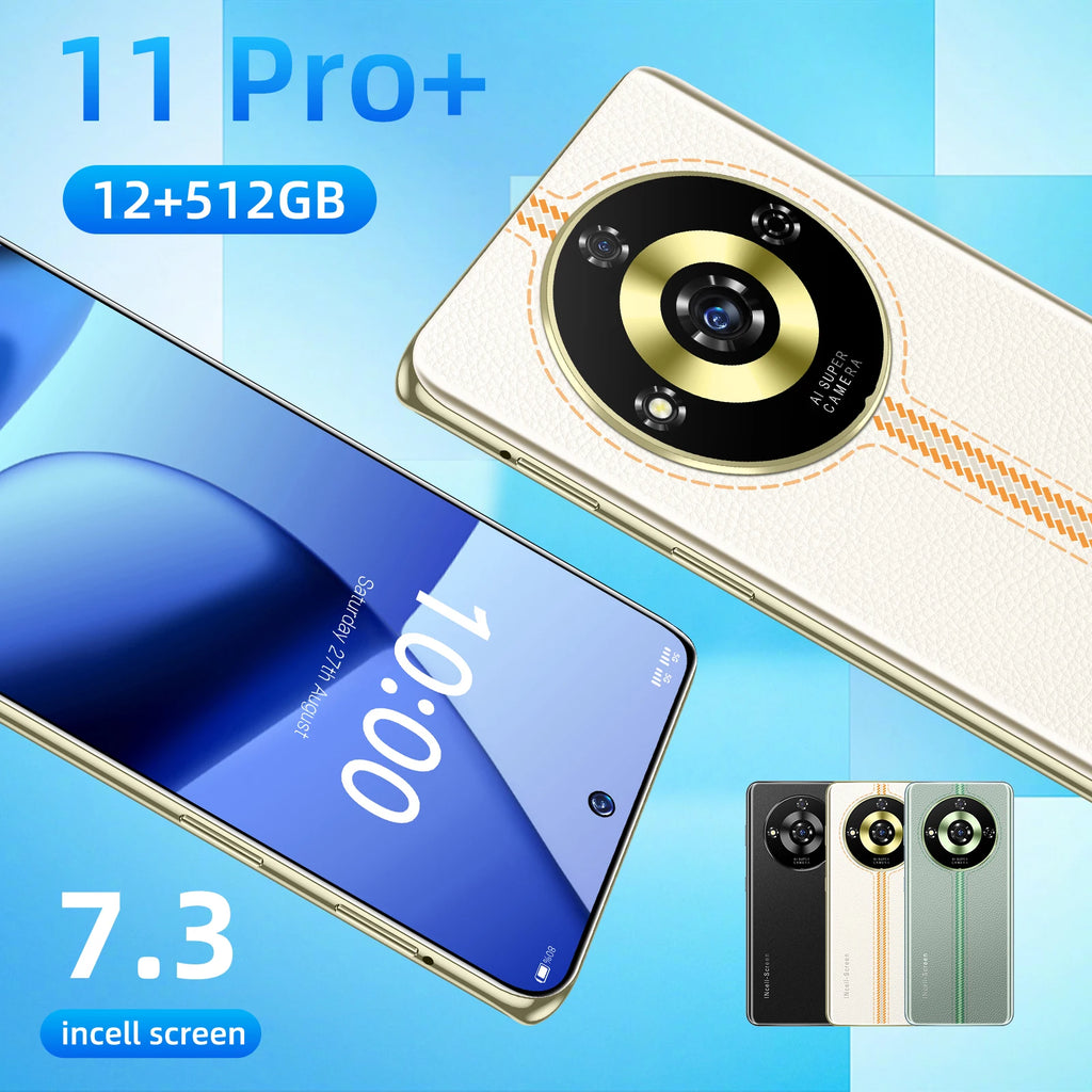 11Pro 5G Smartphone: 12GB RAM, 512GB Storage, AMOLED Display Tidesmit