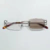 New Unisex Luxury Fashion Designer Polygonal Frameless Sunglasses Comfortable Light UV400 Gradient Lenses High-quality
