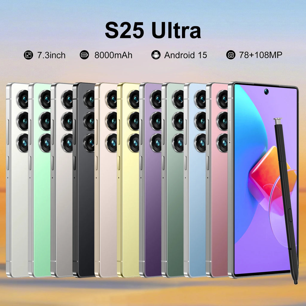 S25 Ultra 5G Smartphone 22GB RAM 2TB ROM 7.3-Inch Display Tidesmit