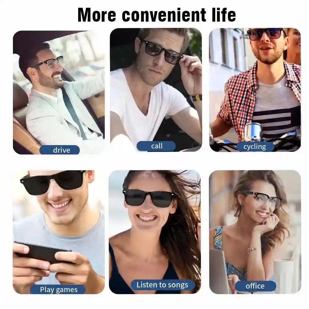 E13 Smart Audio Sunglasses with Bluetooth 5.0 - Wireless Music & UV Protection Tidesmit