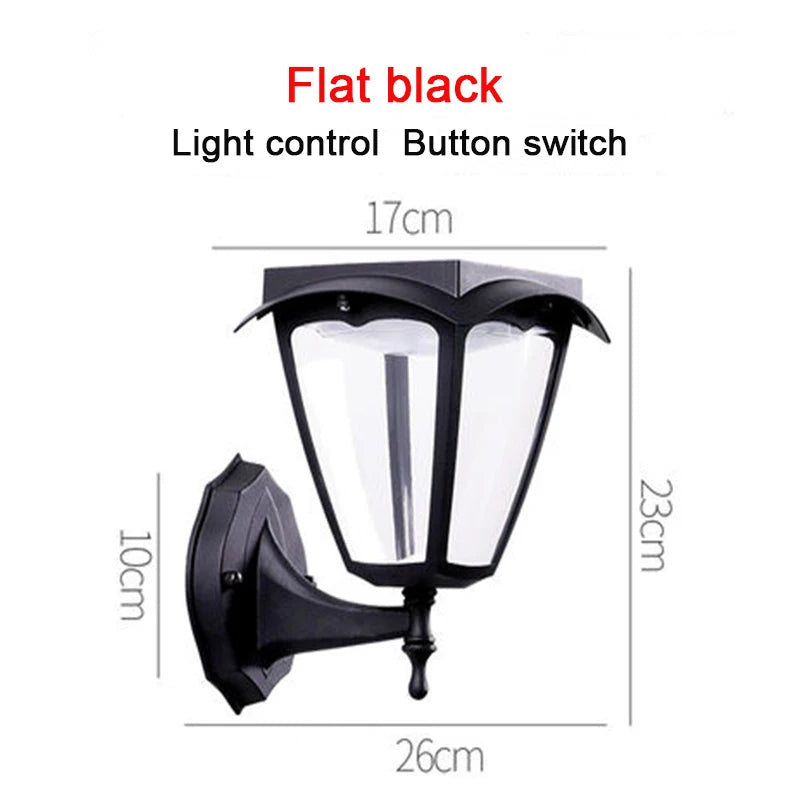 Solar Garden Decoration Outdoor LED Wall Light Street Outdoor Solar Panel Waterproof Sunlight Wall Lamps Solar Spotlights