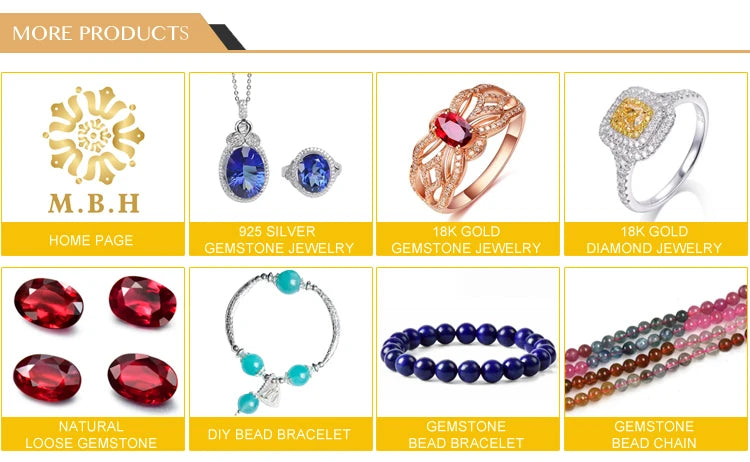Marketplace collage showing gemstone jewelry items and bracelets