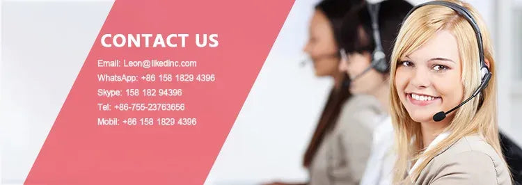Contact us banner with CUSTOMER SERVICE agent wearing a headset and “CONTACT US” text
