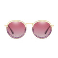Fashion Design Uv Protect Full Frame Circle Sun Spectacle Shades Luxury Round Polarized Sunglasses for Women