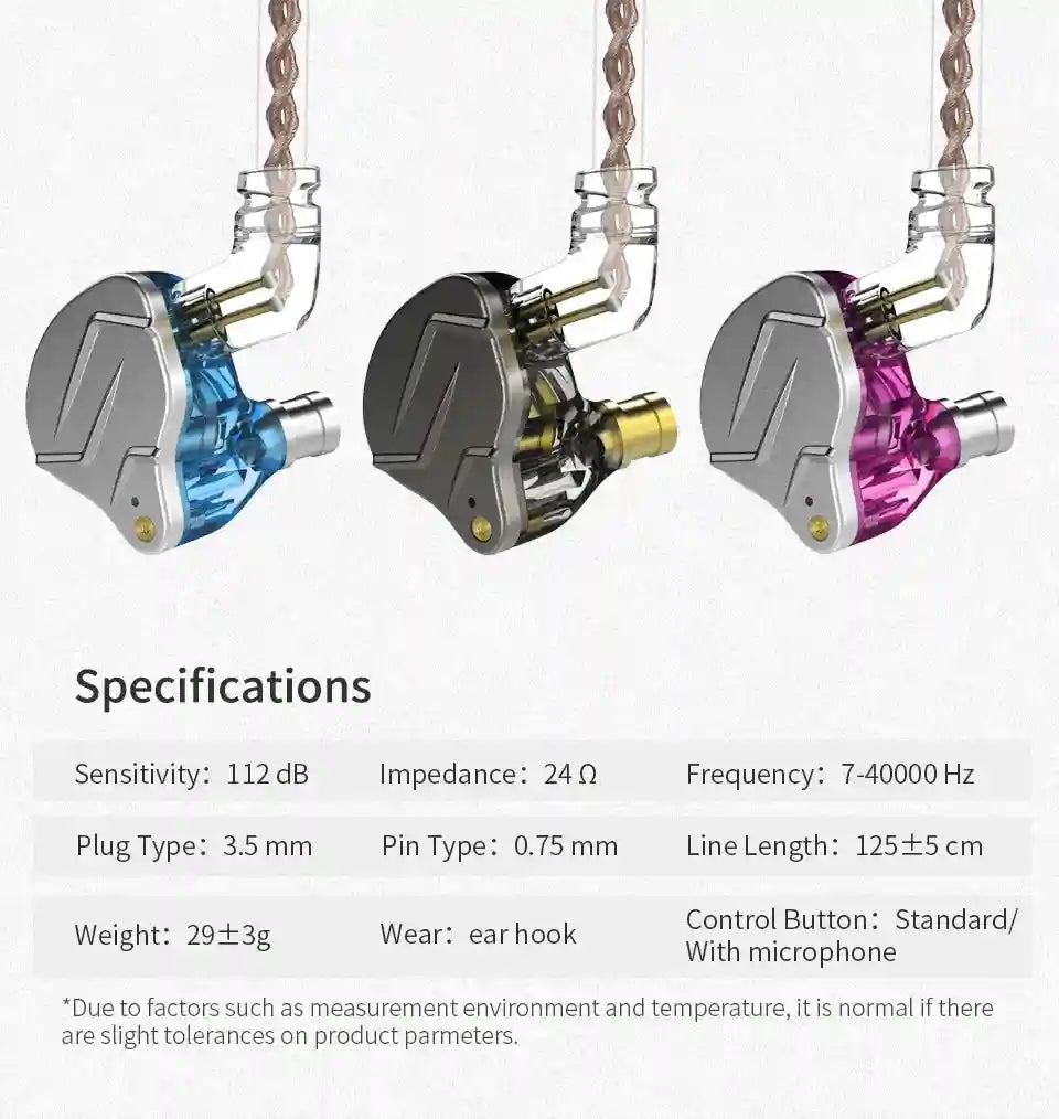 KZ ZSN Pro Hybrid In-Ear Monitors - Balanced Armature & Dynamic Driver Tidesmit