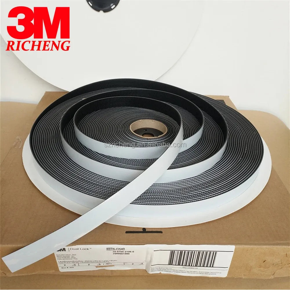 3m Dual Lock Self Adhesive Tape SJ3540 250 Black , Fastener Hook 3M Original Brand Tape Film Packaging Tape One Roll 1in * 50Y
