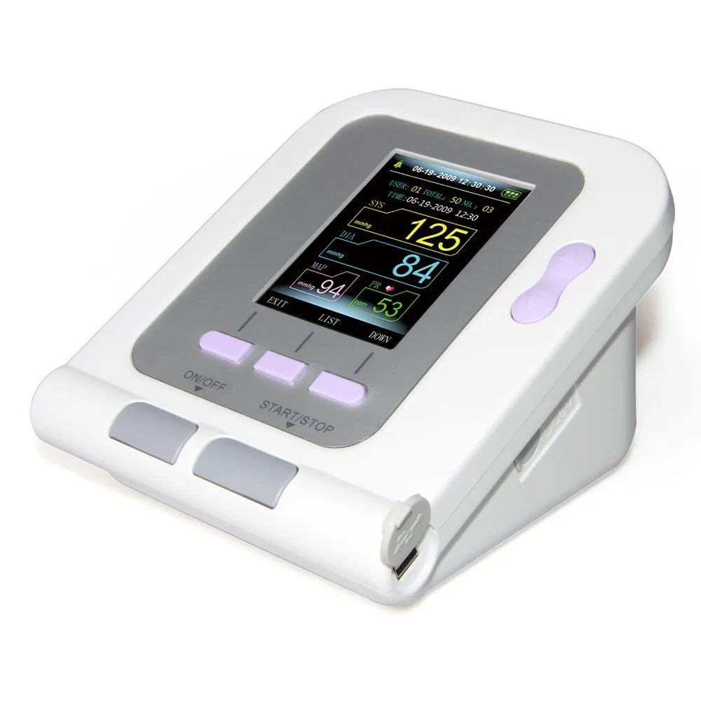 CONTEC Digital Blood Pressure Monitor Contec08A Adult SPO2 Probe 3 Cuffs PC Software Sphygmomanometer LCD Display Child Infant