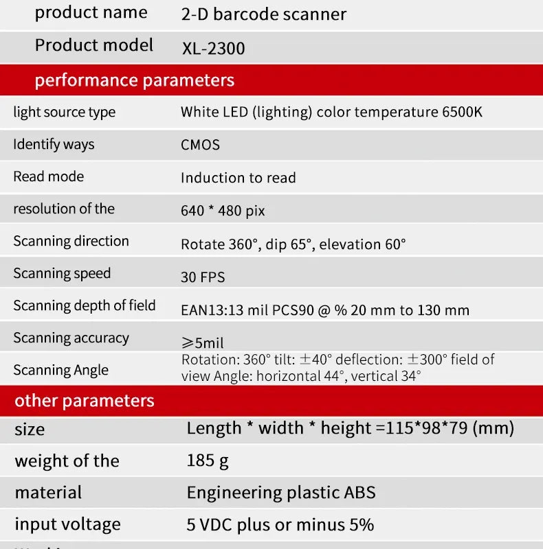 ScanHome 1/2D barcode scanner platform Desktop omni-directional all-round desktop automatic sensing Bar Code Reader SH-7000