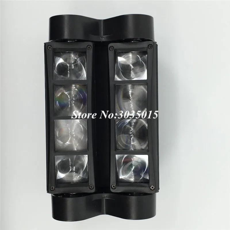 2pcs/lot 8x3W Mini LED Spider Light Sound Mode LED Moving Head Lights LED Beam Stage Dance Hall DJ Bars Party DMX512 Disco Lighting