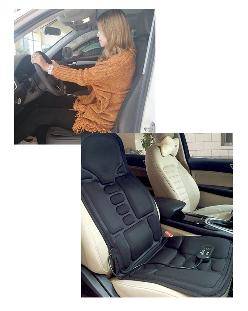 Heated Massage Seat Cushion for Back, Neck and Waist - Portable Relief Relaxation Treatment Tidesmit