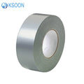 Gray cloth tape roll with inner core visible on circular roll
