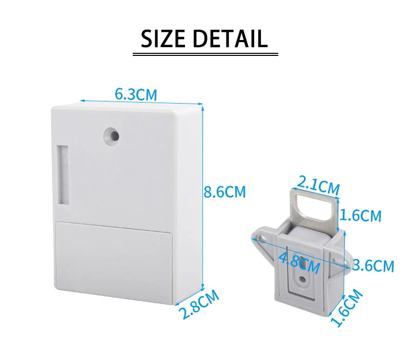 NAIERDI Digital Cabinet Intelligent Electronic Locks  Invisible Sensor Lock EMID IC Card Drawer For Wardrobe Furniture Hardware